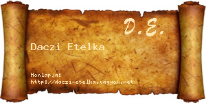 Daczi Etelka névjegykártya